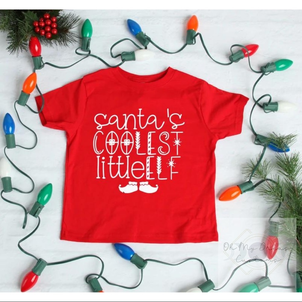 Santa’s coolest elf kids tee